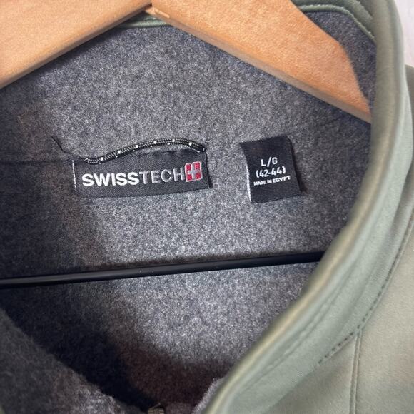 SWISS TECH MEN'S OLIVE GREEN FULL ZIP LONG SLEEVE JACKET SIZE LARGE WINTER - Picture 5 of 8